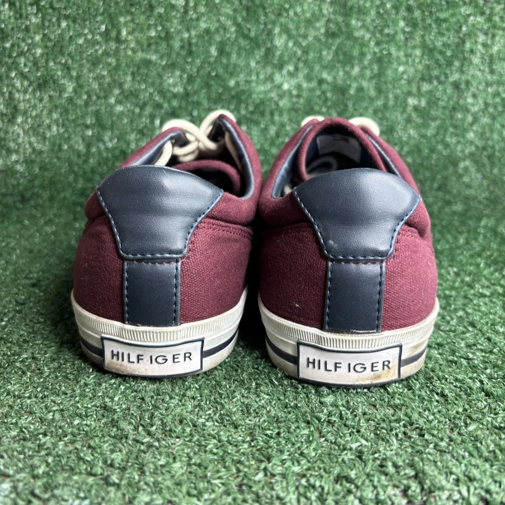 Tommy Hilfiger TMPHELIPO-R Canvas Low Top Casual Sneaker Burgundy Mens Size 11‎